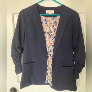 Navy Blue Jacket / Blazer - Small - Collarless
